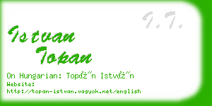 istvan topan business card